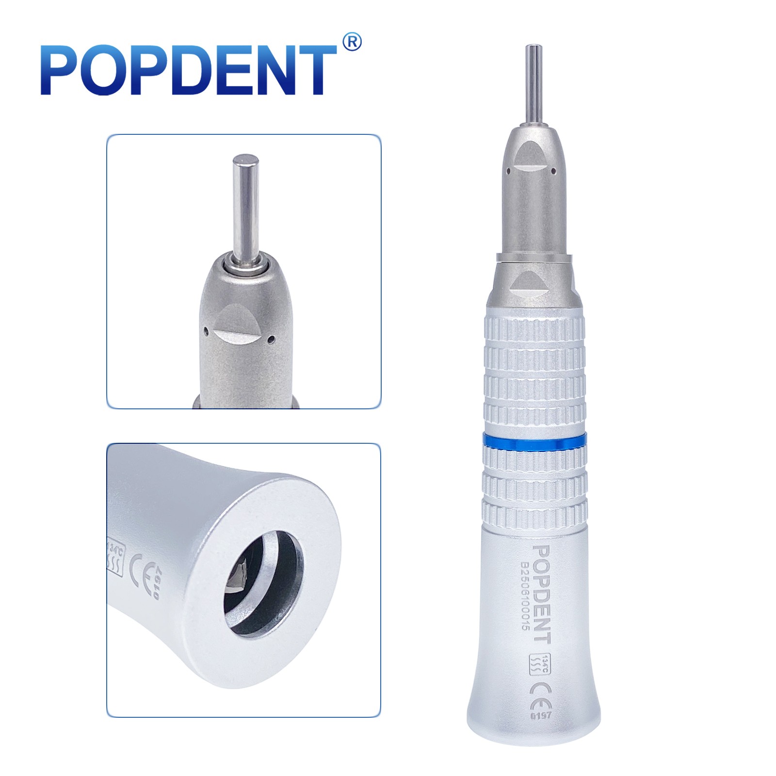 POPDENT Dental Slow Low Speed Handpiece Straight Nose Cone NS F/ HP 2.35mm Bur K