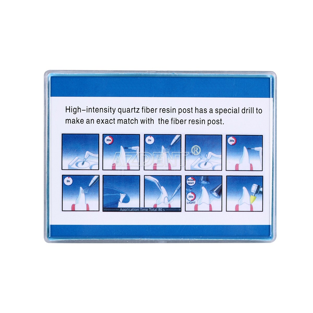 Dental Endodontic Fiber Posts Kit 1.2mm 1.4mm 1.6mm 1.8mm +4Pcs Drills