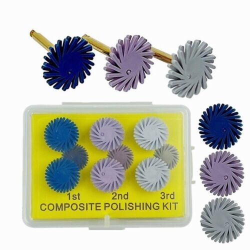 6pcs/Set Dental Composite Polishing Polisher Diamond System RA Disc 14mm Wheel