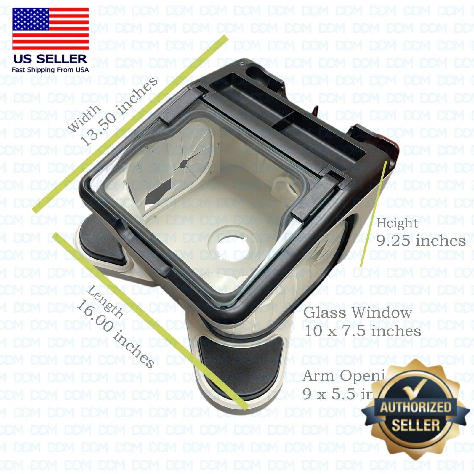 LED Grinding Box for Dust Collector for Dental Lab Compact Ergonomic