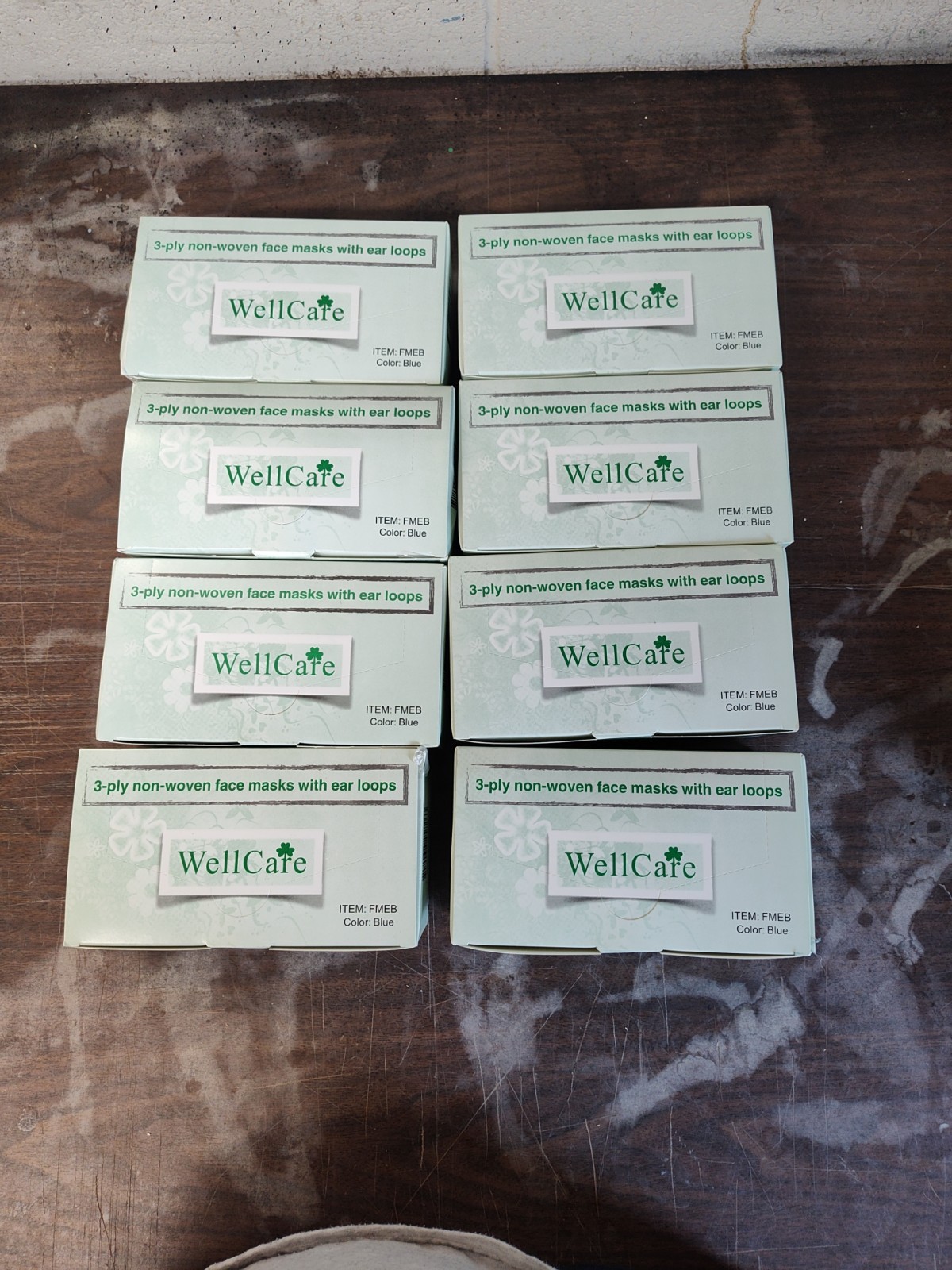 8 Boxes Of 50 Disposable 3-Ply Ear Loop Face Mask Non-Medical Blue Surgical, New