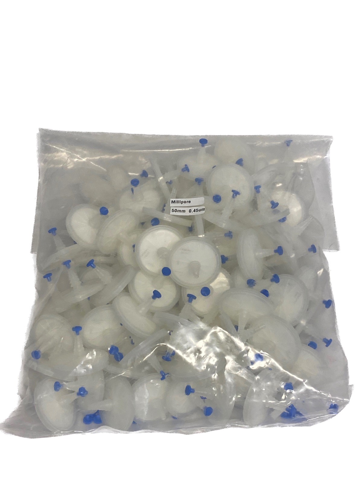 (92) MILLIPORE Millex 50mm PTFE Syringe Vent Filters 0.45um Membrane SLFH05000