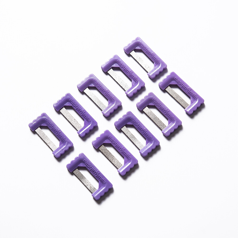 Dental Interproximal Enamel Reduction Orthodontic IPR Strips system Handle 10pcs