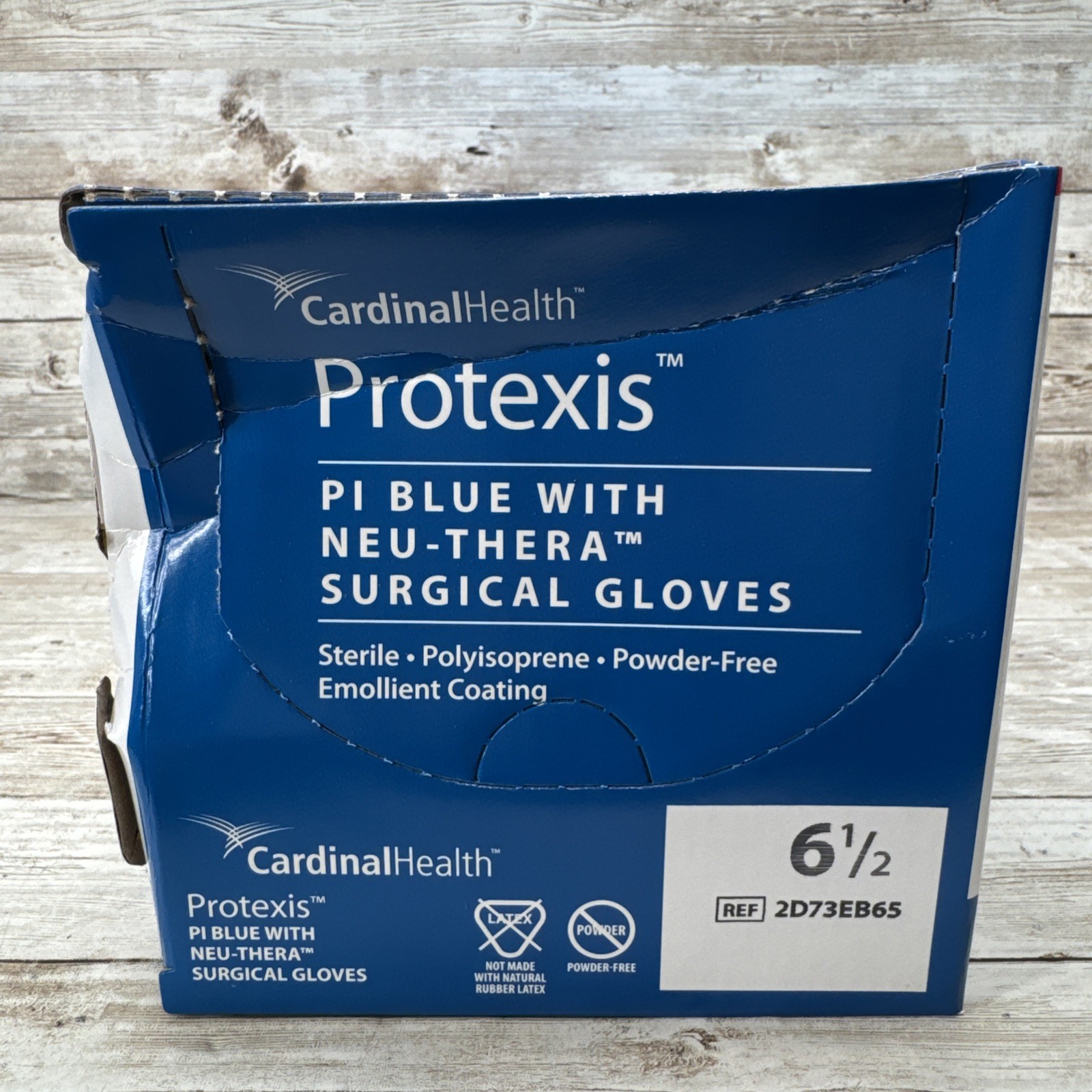 Protexis PI Blue w/Neu-Thera Surgical Gloves *1 DENTED BOX* Size: 6.5 *See Date*