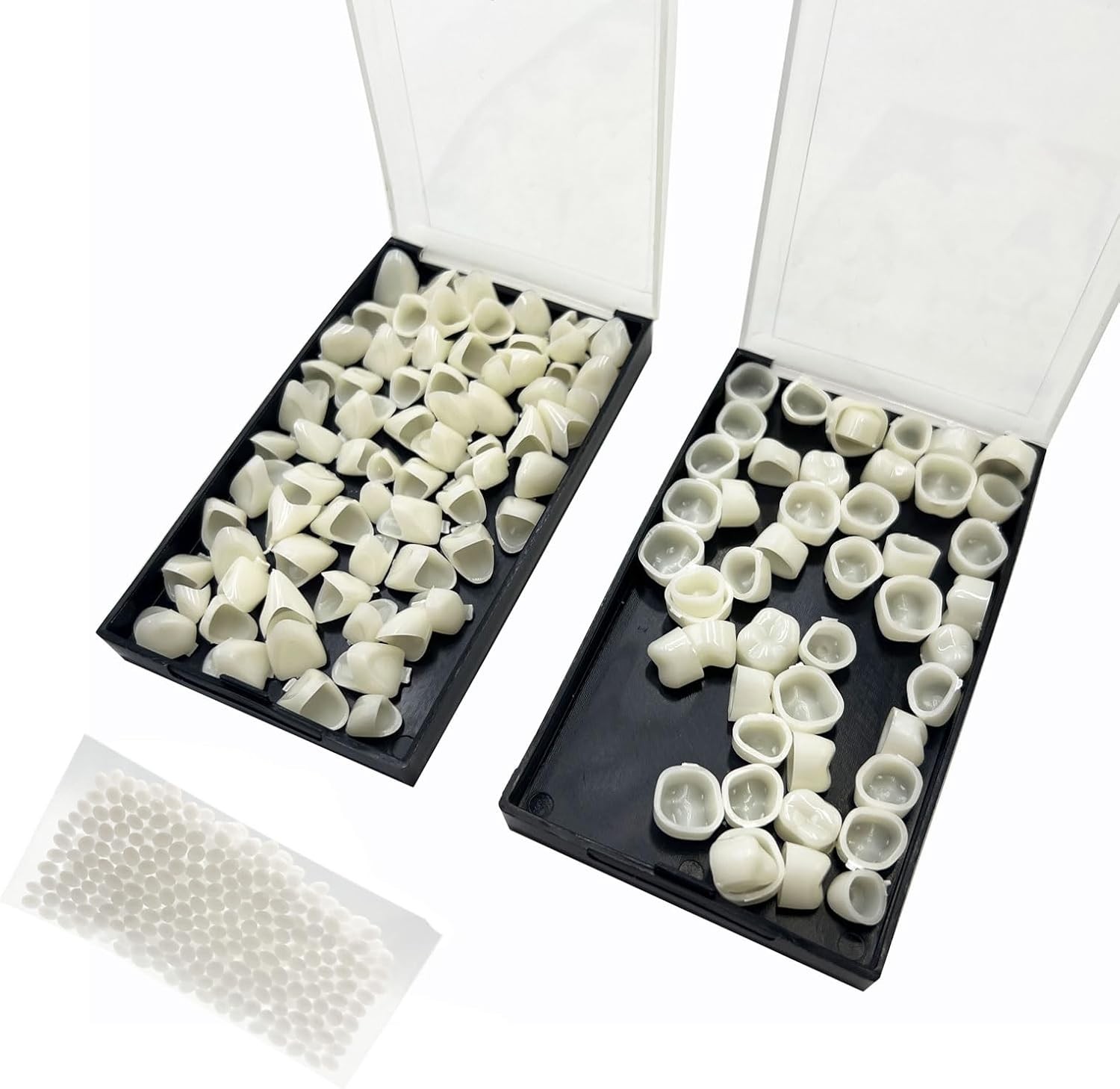 120 Pcs False Teeth Crown Repair Kit Dental Anterior and Posterior Veneers Fake