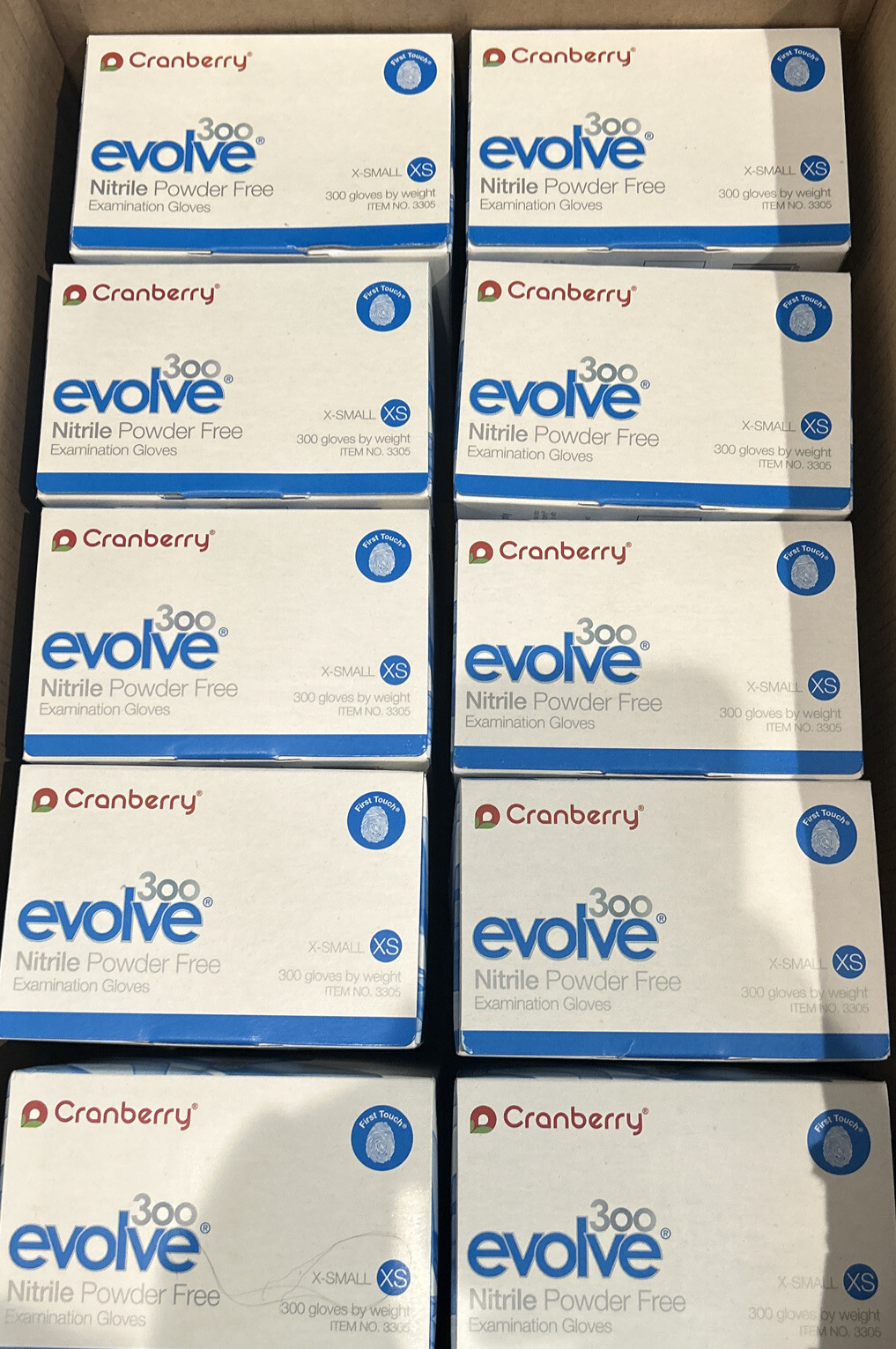 Cranberry Evolve300 Powder Free Nitrile Exam Gloves. Extra Small. Lot Of 20 Bxs