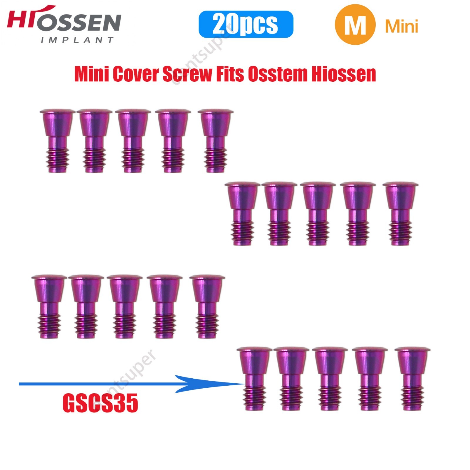 US Mini & Regular Cover Screw Healing Closure Cap Fits Hiossen ET Osstem TS Hex
