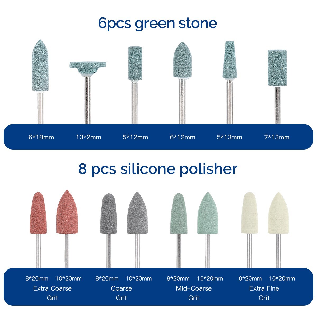 51pcs Dental Diamond Burs Discs Silicon Felt Wheel Polishing Brushs HP Polishers