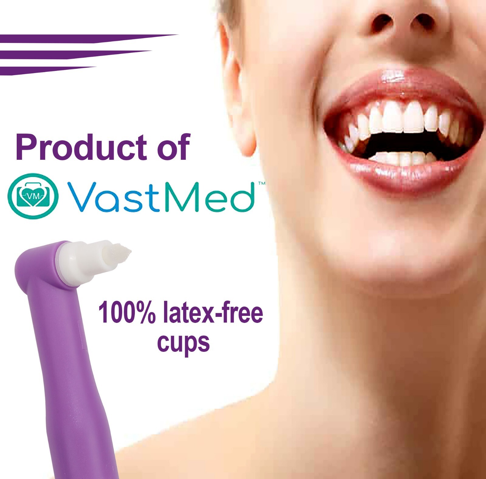 ProAngle Plus Dental Prophy Angle with Tapered Brush 100% Latex-Free, 100PCs
