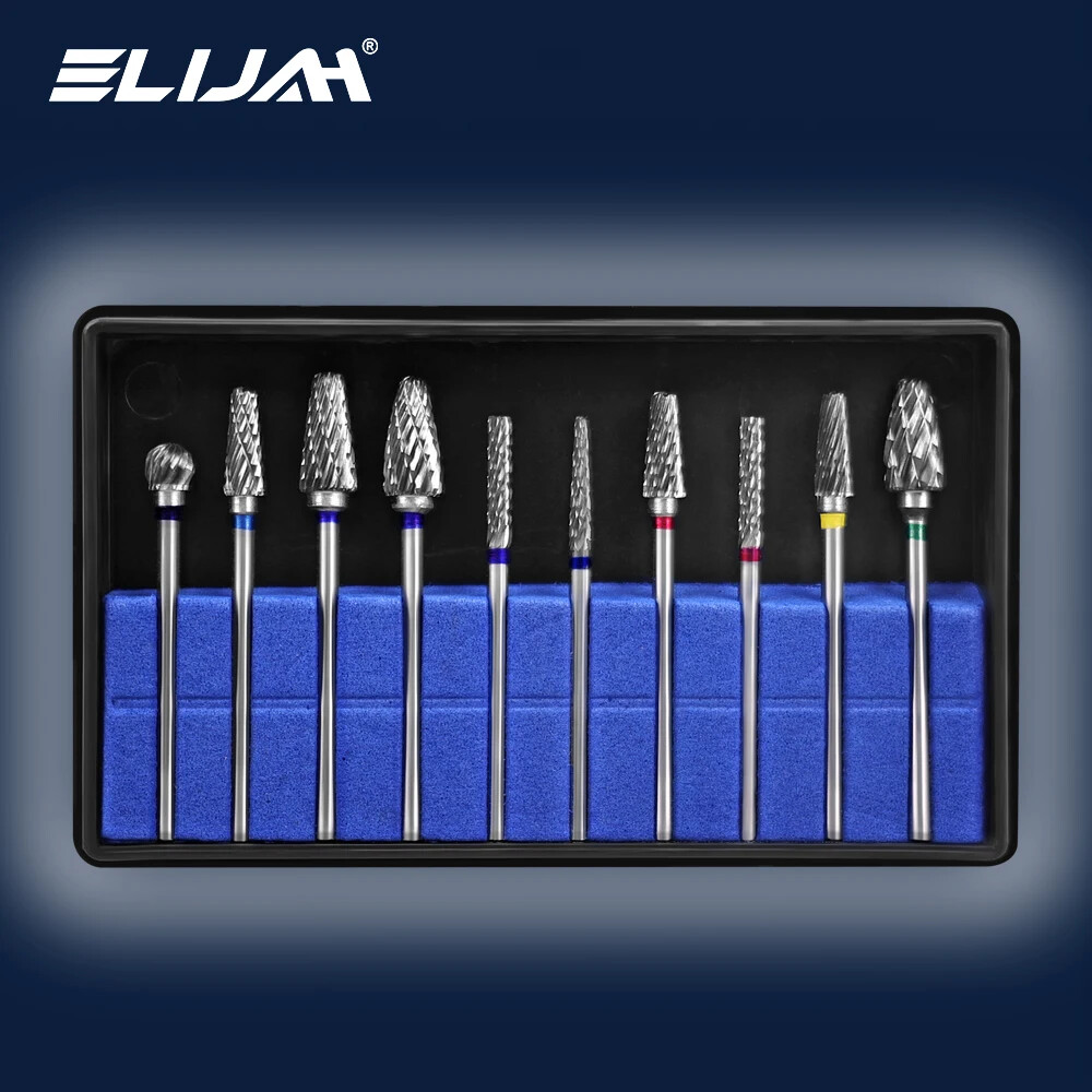 10 Pcs Dental Lab Polishing Bur Drills Tungsten Steel Carbide Burs Burrs 2.35mm