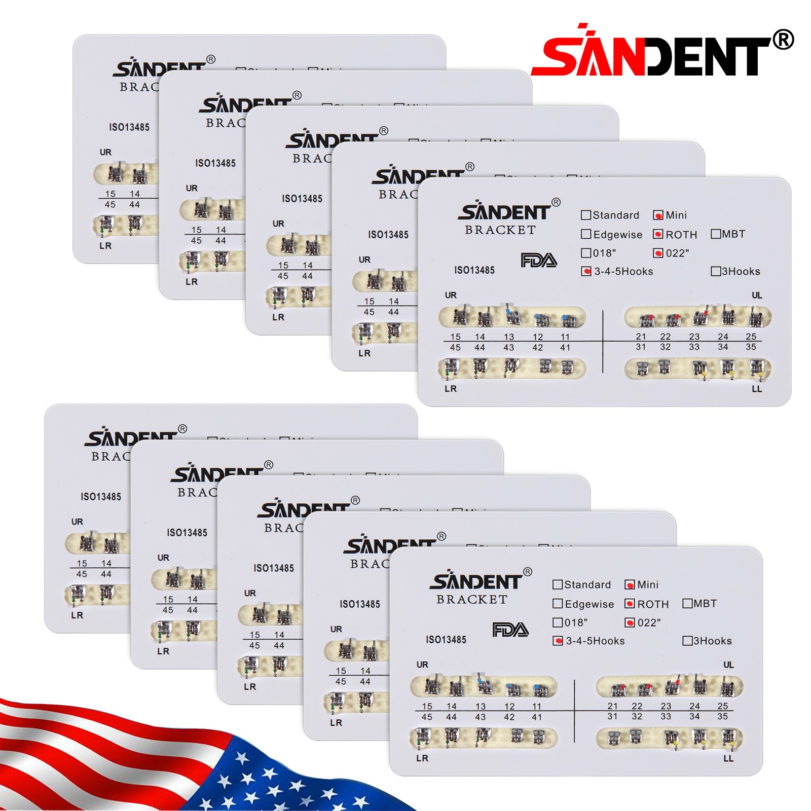 5X Puntas de escalador ultrasónico dental P1 Fit EMS Cavitron pieza de mano USA