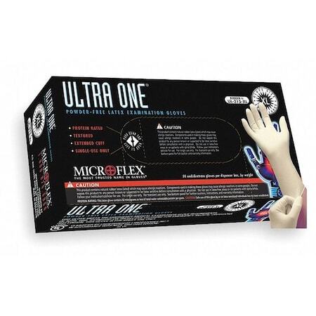 Ansell Ul-315-S Ultra One, Latex Exam Gloves, 9.8 Mil Palm, Extended Cuff,