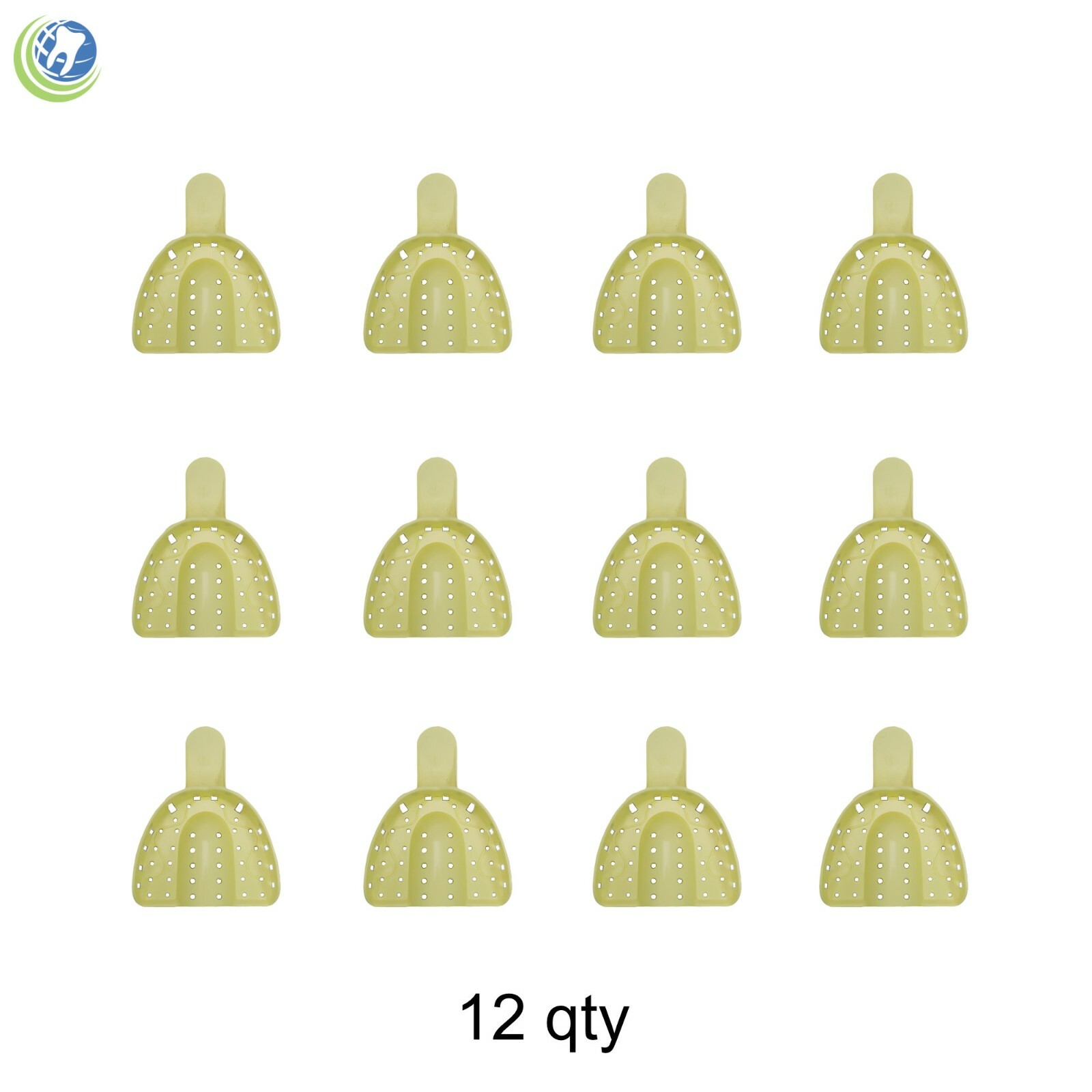 DENTAL PLASTIC AUTOCLAVABLE IMPRESSION TRAYS UPPER LARGE UL #1 12/BAG