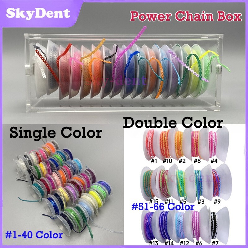 15 Feet Orthodontic Elastolink Elastic Ultra Power Chain Rubber Bands for braces