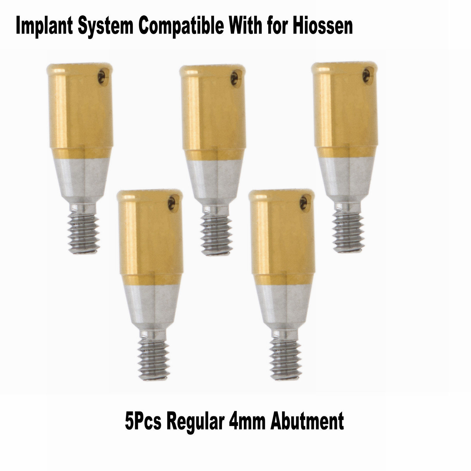 Dental Mini Ø3.2 Regular Attachment Abutments Male Caps for Hiossen 3/4/5mm