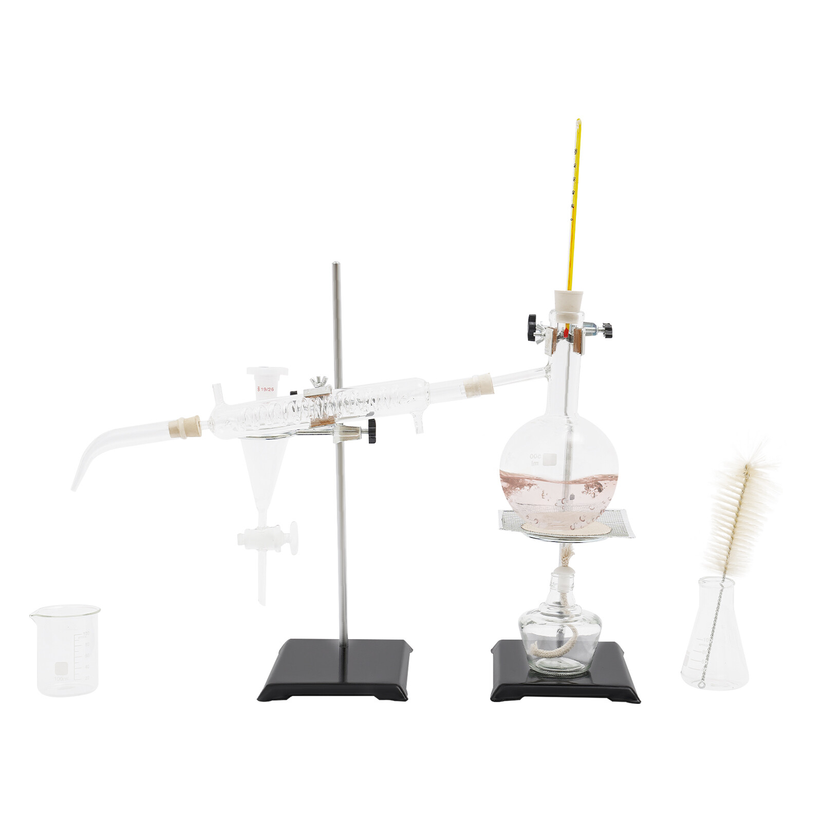 Essential Oil Steam Distillation Kit Apparatus Lab Glassware Distillation Kit