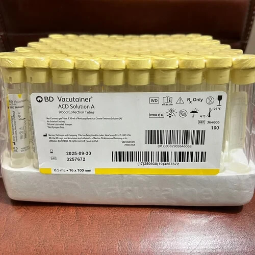 Platelet Rich Plasma LIQUID ACD TEST TUBES 8.5ML PACK OF 100 FREE SHIPPING