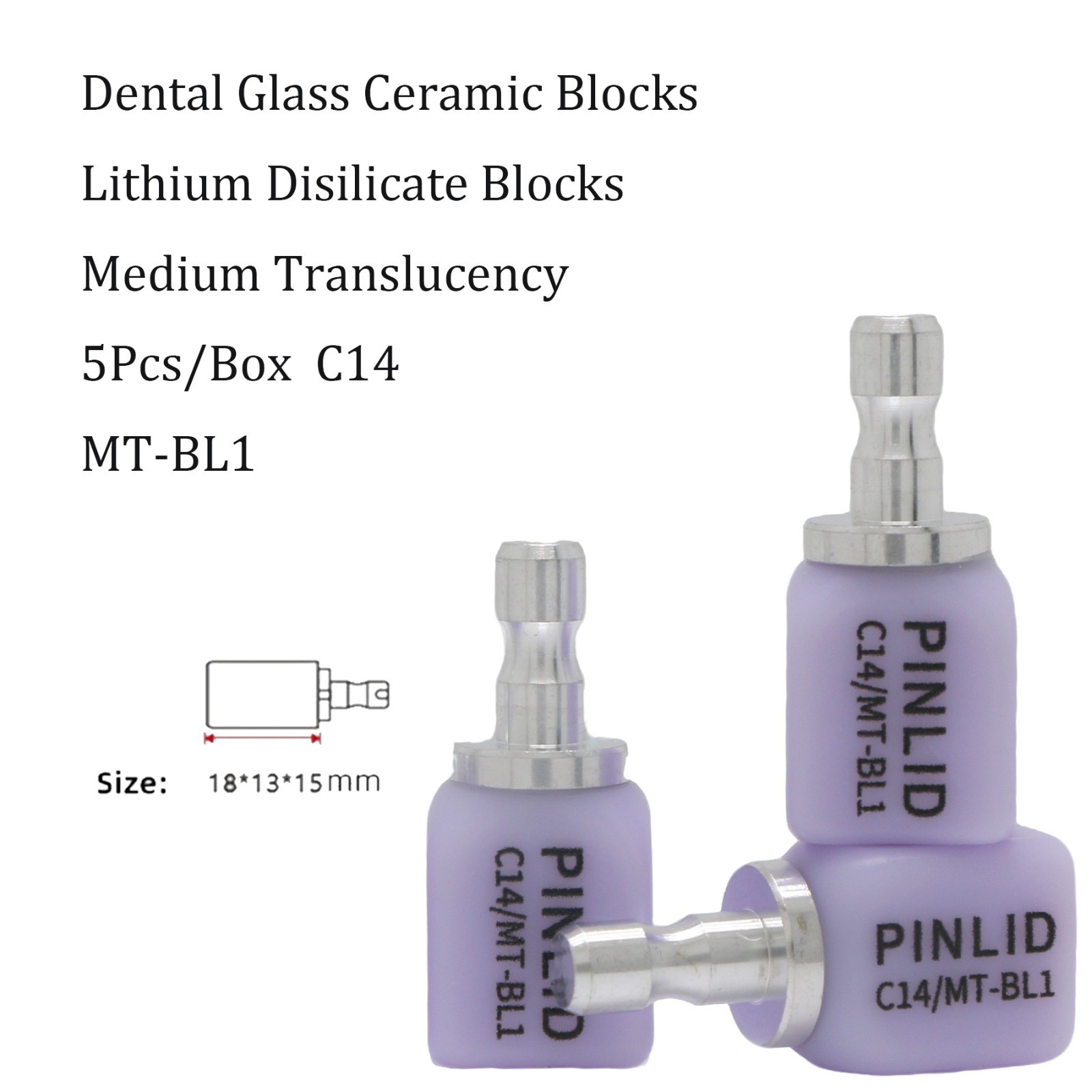 Dental MT Emax CAD Milling Blocks Lithium Disilicate Glass Ceramic Blocks CEREC