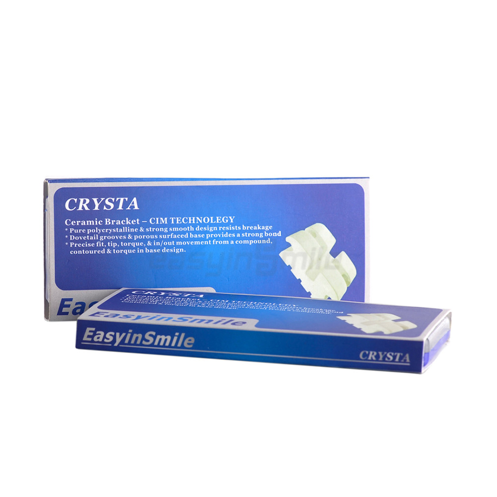 1/10Pk Orthodontic Ceramic Brackets Roth/MBT 022 3/345 Hooks Dental Clear Braces