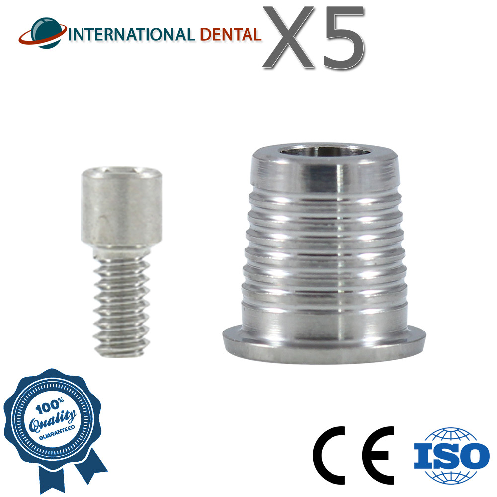 5 Titanium Base CAD/CAM For Straight & Angled 1.6mm Multi Unit Dental Library