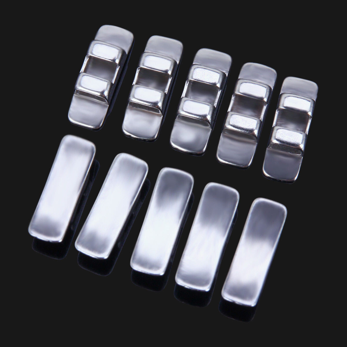 10 Pcs Dental Lingual Sheath No Hook Orthodontic Biomedical Stainless Steel
