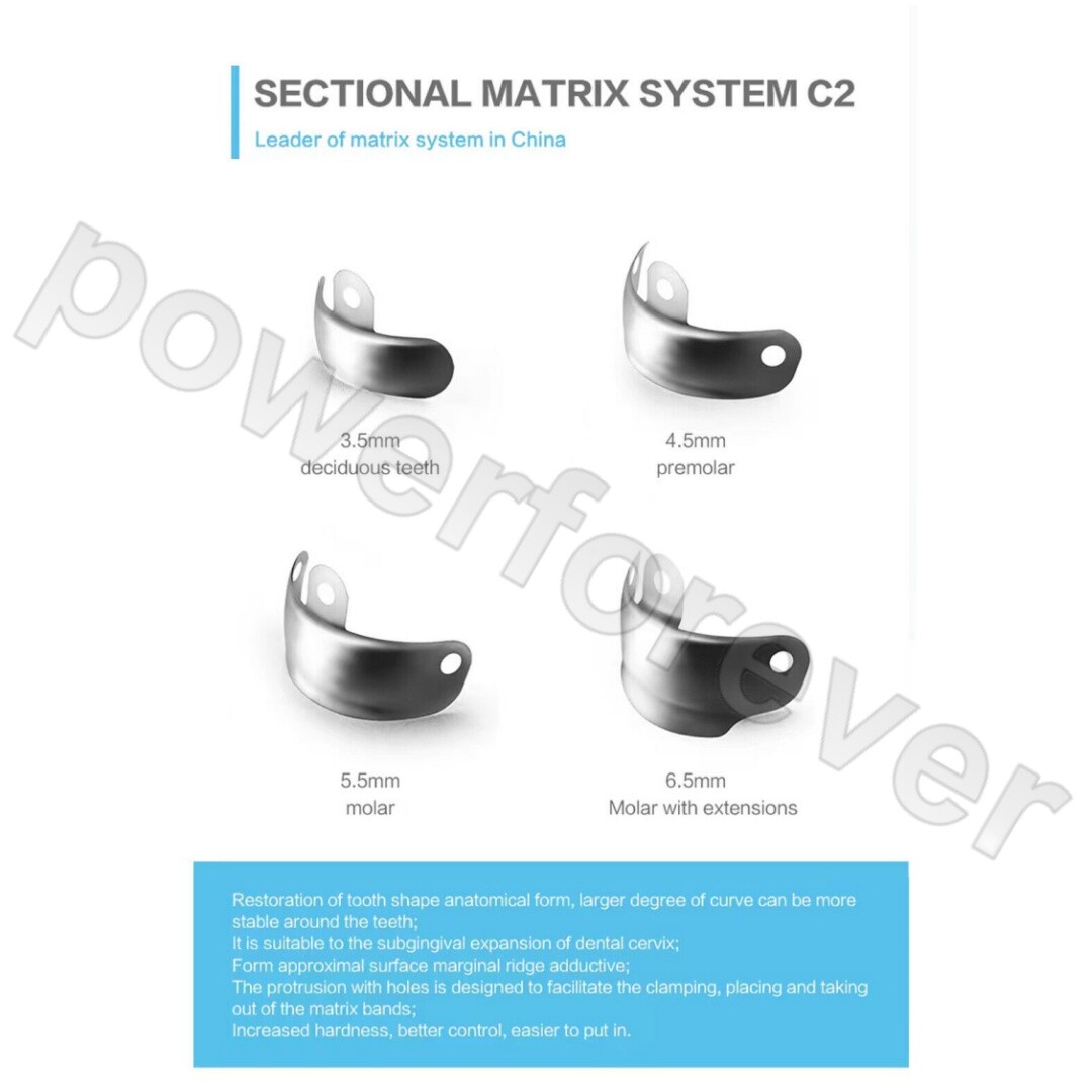 Dental Sectional Contoured Matrix System Matrices Bands Clip Clamp Holder Ring