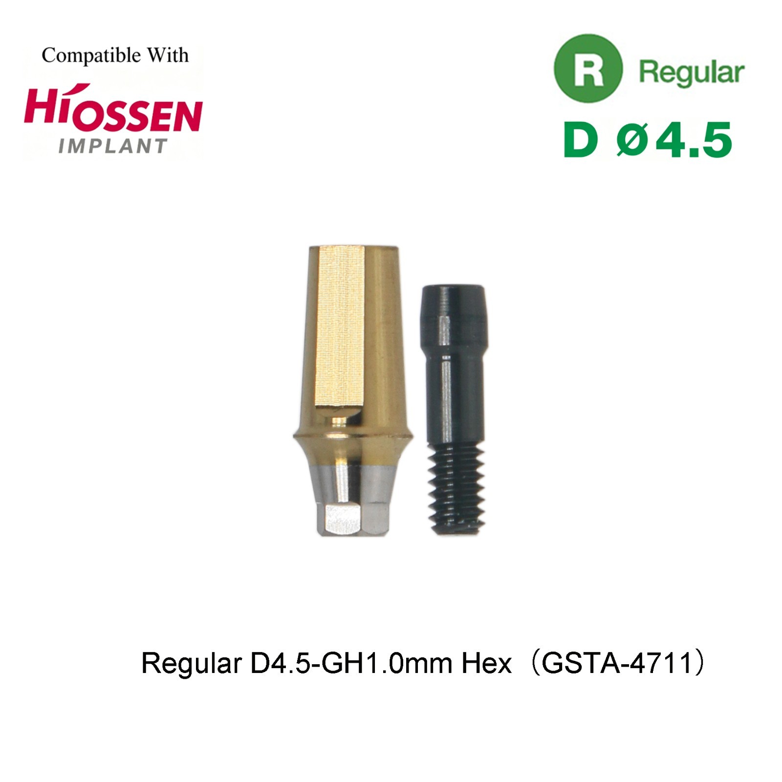 US Dental Titanium Hex Regular Straight Transfer Abutment Fit Osstem Hiossen TS
