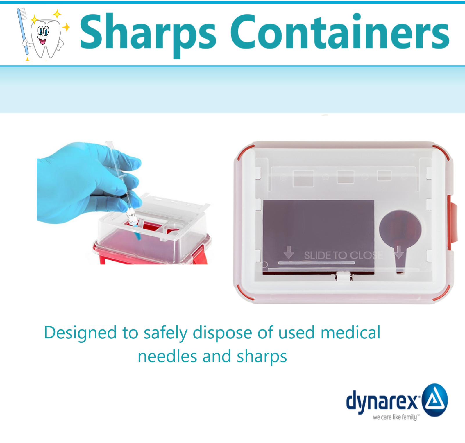 2 Quart Sharps Container Biohazard Needle Disposal Tattoo – SHIPS FREE! Dynarex