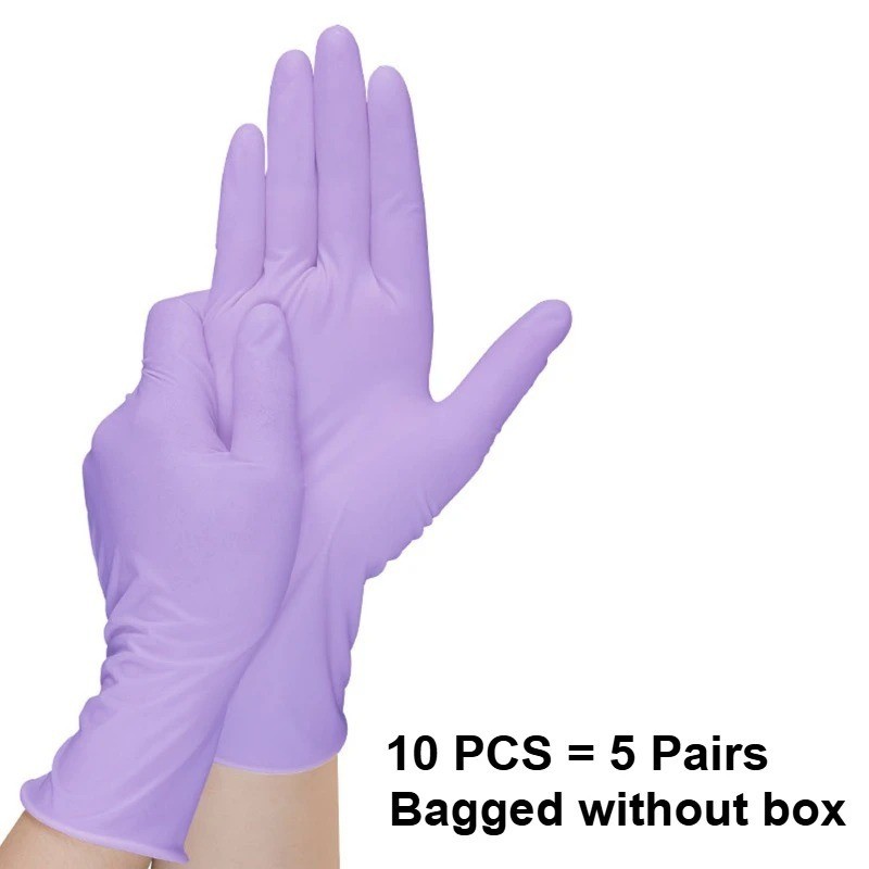 10-100 Fuchsia Nitrile Disposable Gloves Latex-Free for Kitchen, Cleaning, Salon