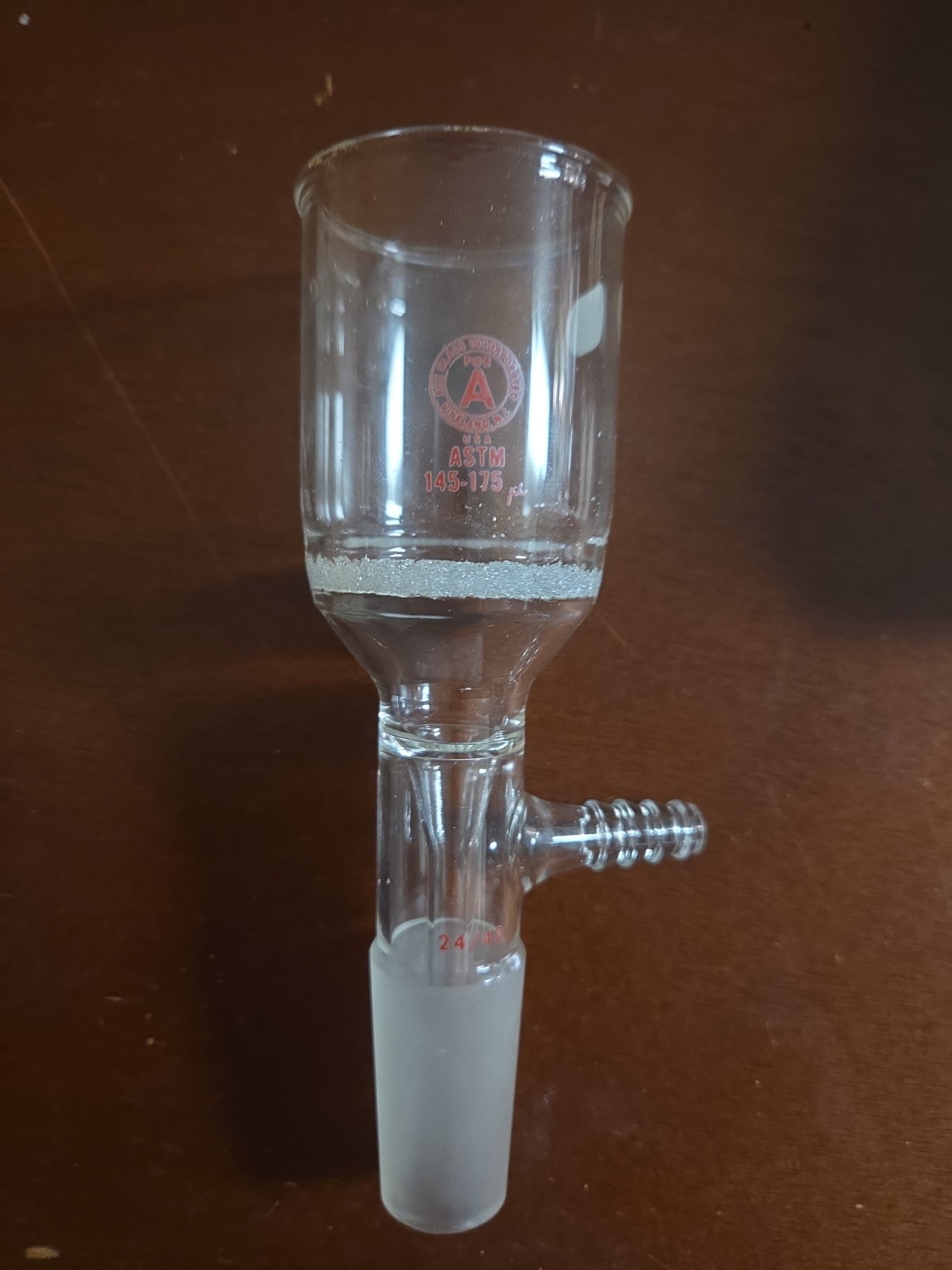 ACE Glass 29/42 60mL Porosity C Fritted Vacuum Buchner Filter Funnel 10mm OD