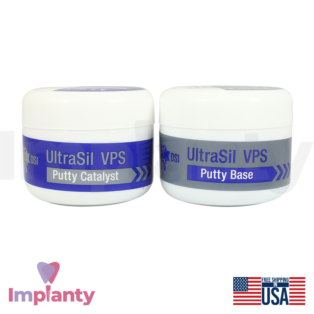 DSI UltraSil Putty VPS Impression Material Base Set Dental 100g Putty+ 50ml wash