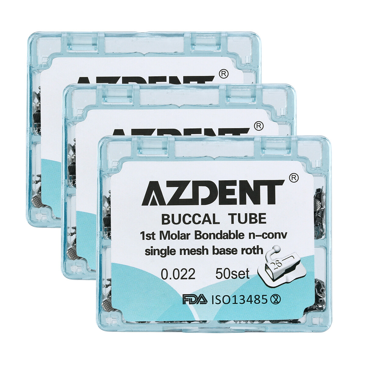 AZDENT Dental Orthodontics Buccal Tubes 1st 2nd Molar Tube Roth MBT 022 018 Type