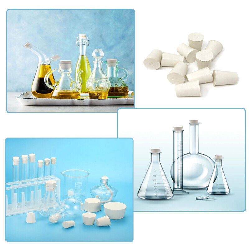Various Sizes Rubber Stopper Laboratory Sealing Hole Stopper Tapered Flask Tube