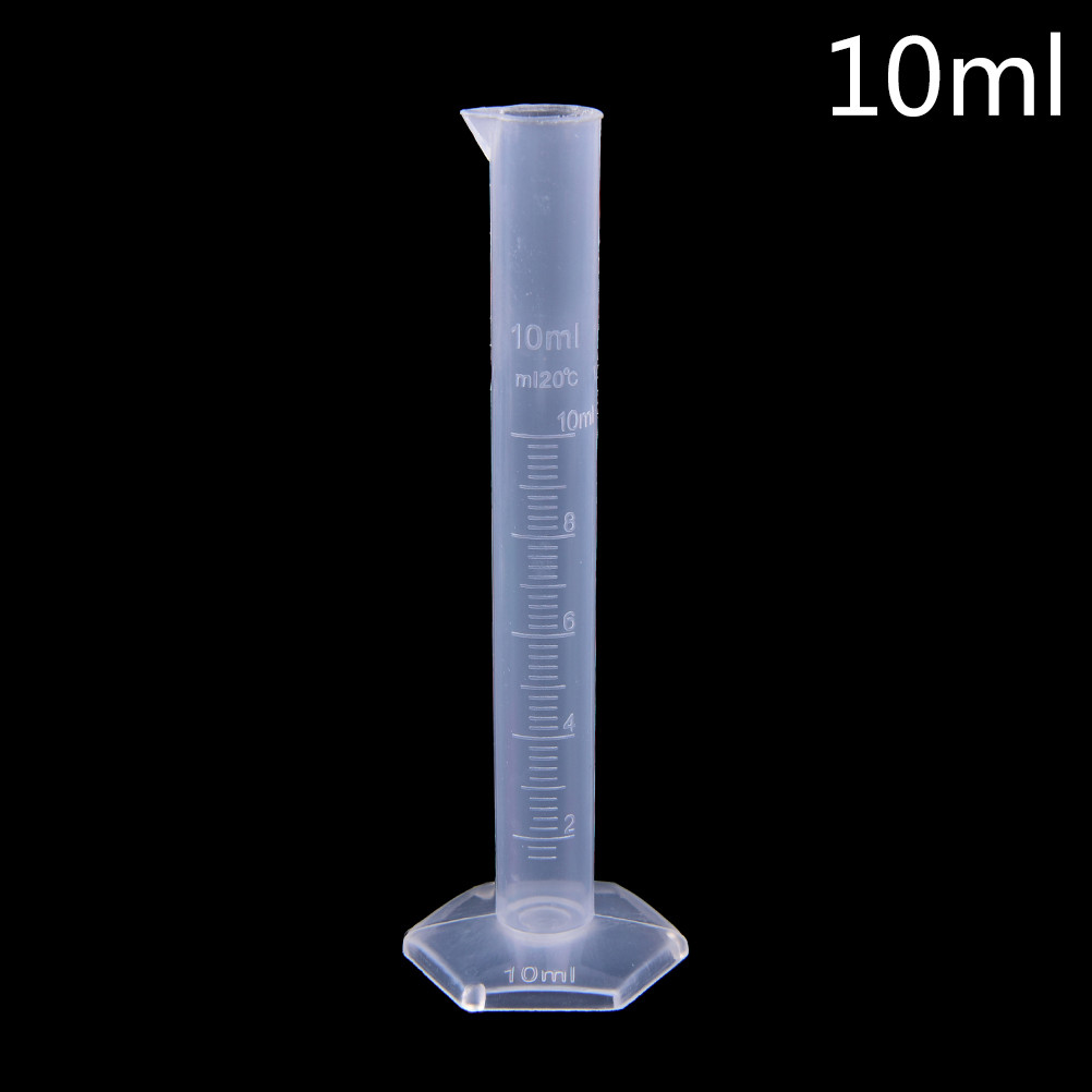 10/25/50/100/250ML Plastic Measuring Cylinder Laboratory Test Graduated Tube F4