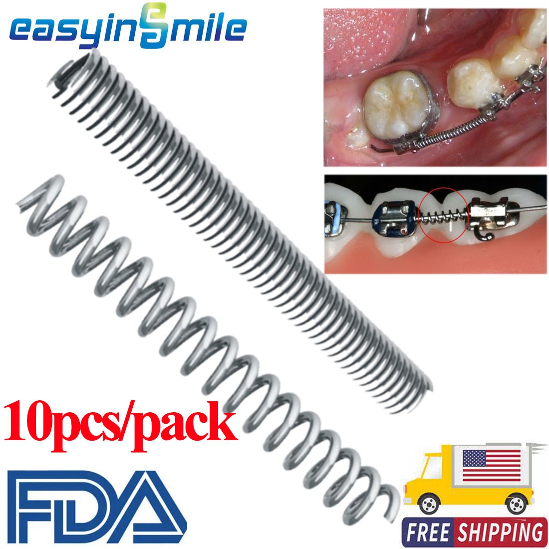 2PCS Dental Orthodontic NITI Open Coil Spring .010/012″ 180mm For Ortho Braces