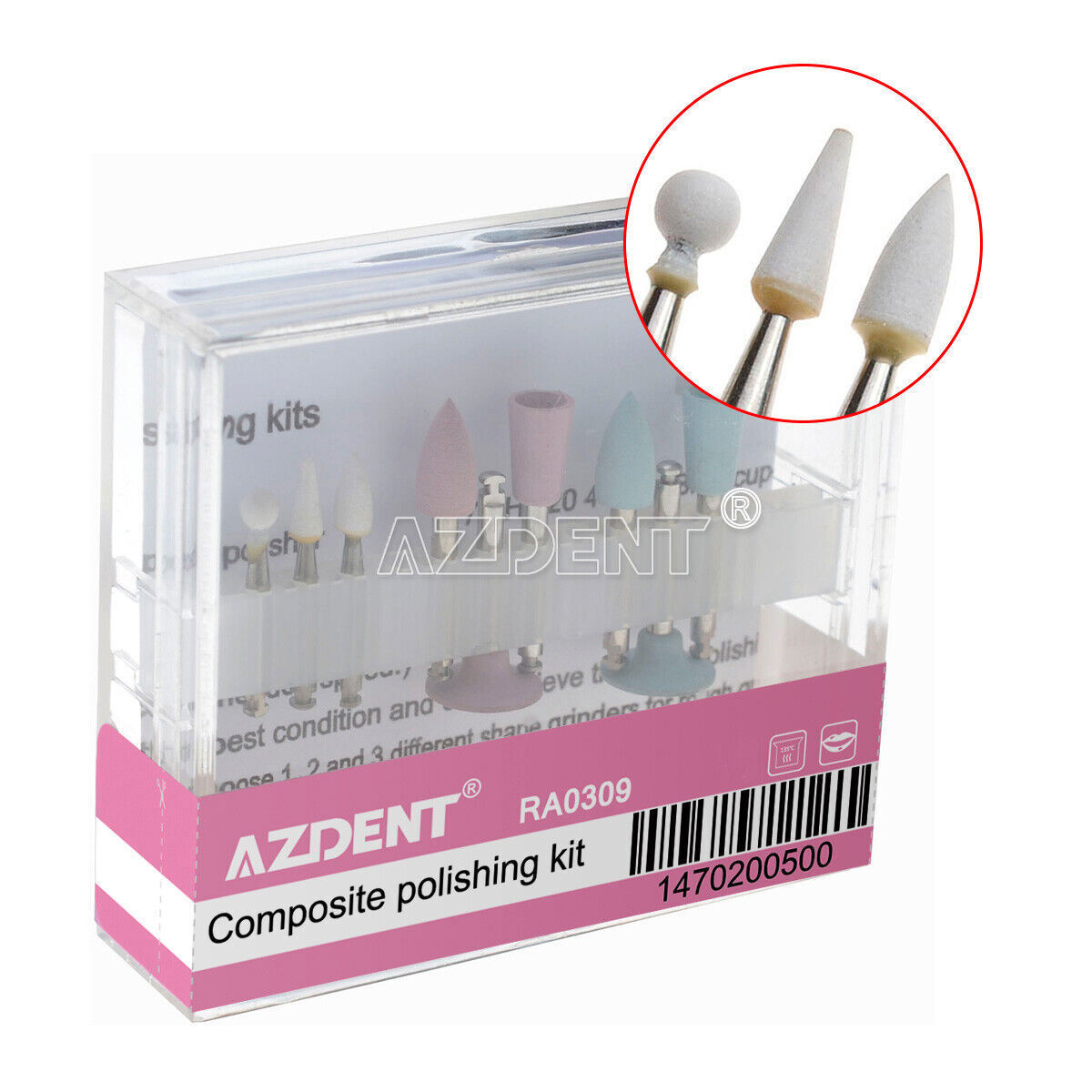 AZDENT Dental Composite Polishing Kit Diamond Burs RA/HP Ceremic Polisher Burs