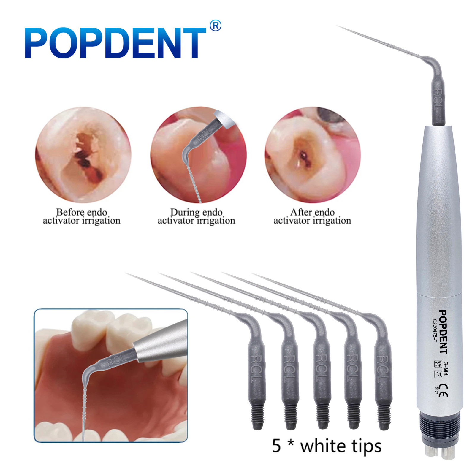 POPDENT Dental Hygiene Air Scaler Handpiece Fit Kavo Endo Irrigation Tips 4Hole