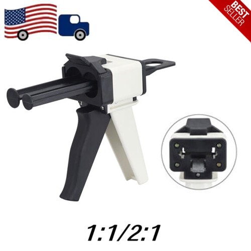 1pc Dental Impression Materials Mixing Dispensing Dispenser Gun 50ml 1:1/2:1 US