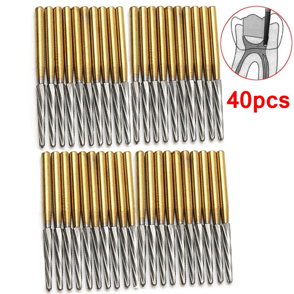 40PCS Dental ENDO-Z Burs 25MM Lab Drill Carbide Tungsten Finishing FG LM2