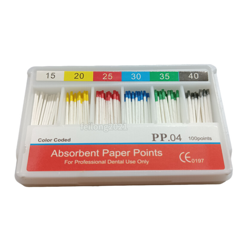 Dental Root Endodontics Absorbent Paper Point Taper 0.04 15-40# Disposable