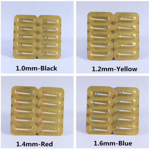 Dental Glass Straight Fiber Post Blister Resin Post 1.0mm 1.2mm 1.4mm 1.6mm