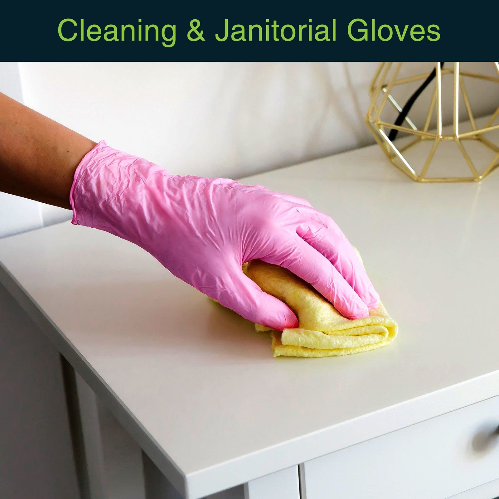 Pink Vinyl Disposable Gloves Medium 50 Pack – Latex (Pack of 50),
