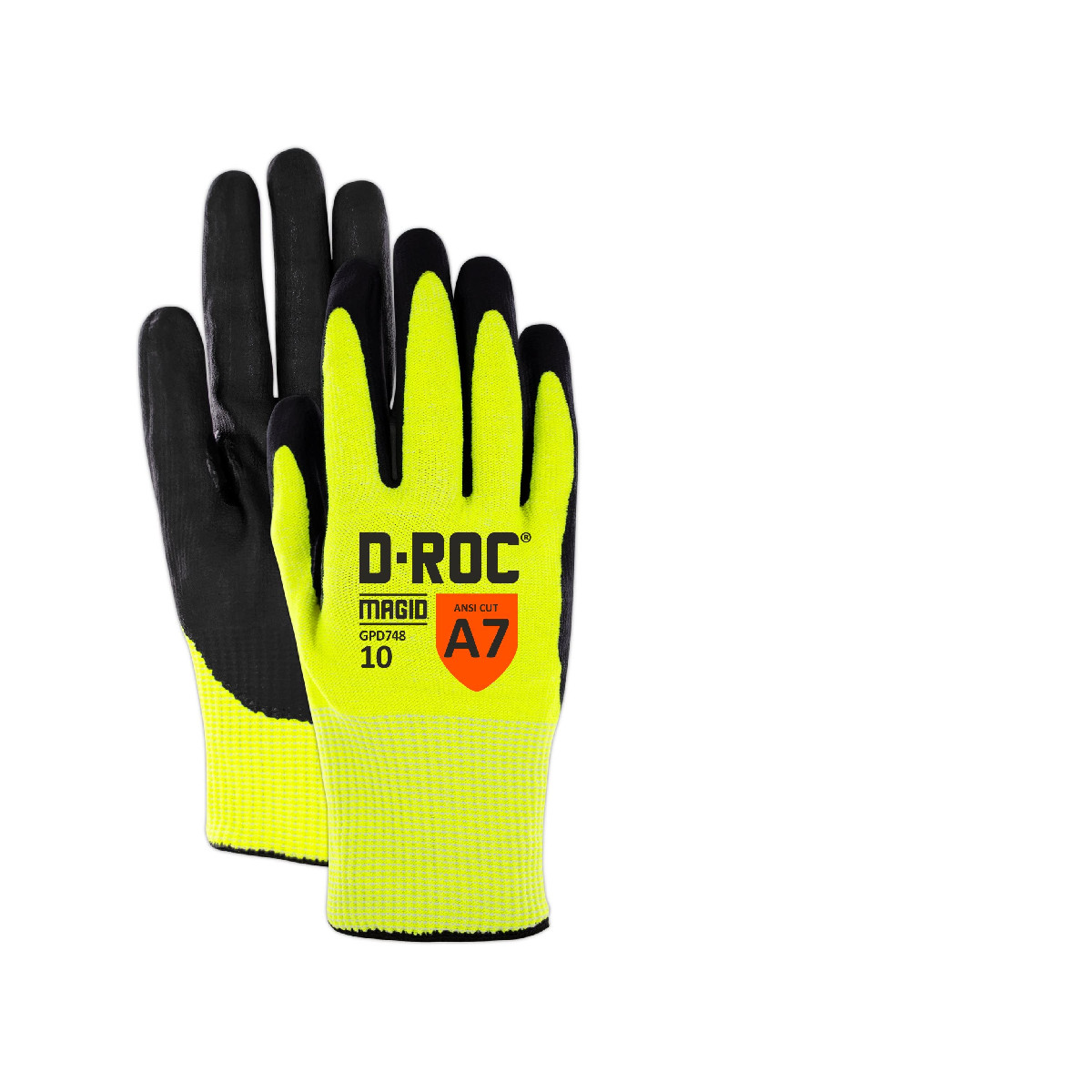 Magid D-Roc Ansi A7 13-Gauge Touchscreen Tritek Coated Work Gloves 12 Pairs