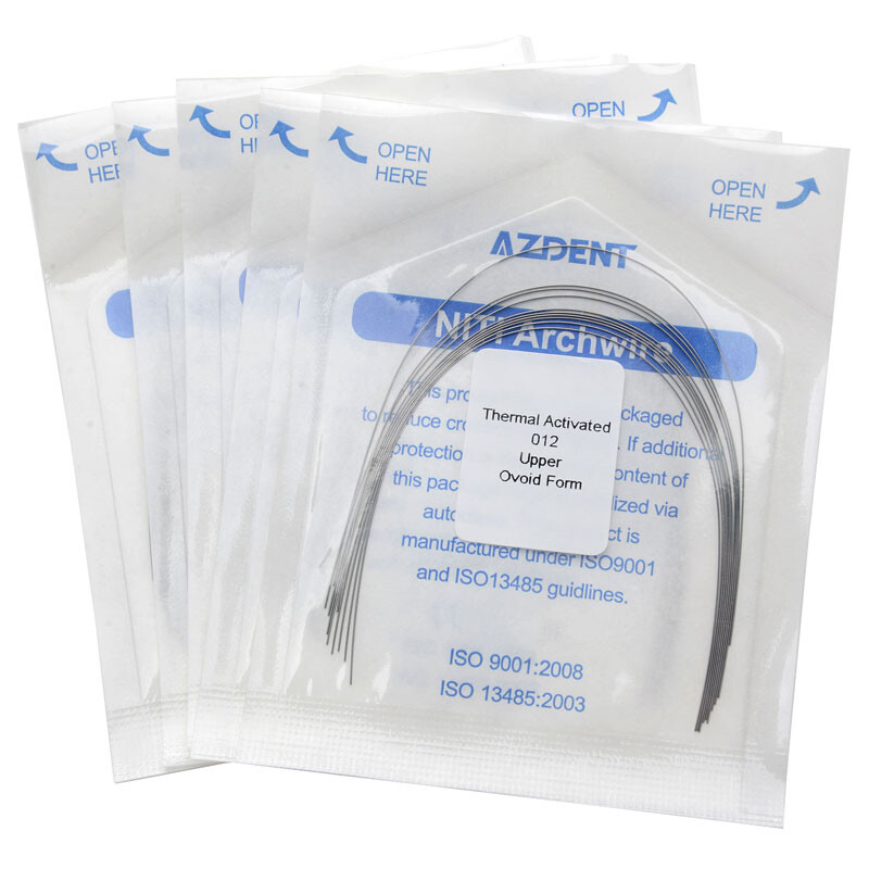 AZDENT Dental Orthodontic Heat Thermal Activated Niti Round Arch Wires All Size