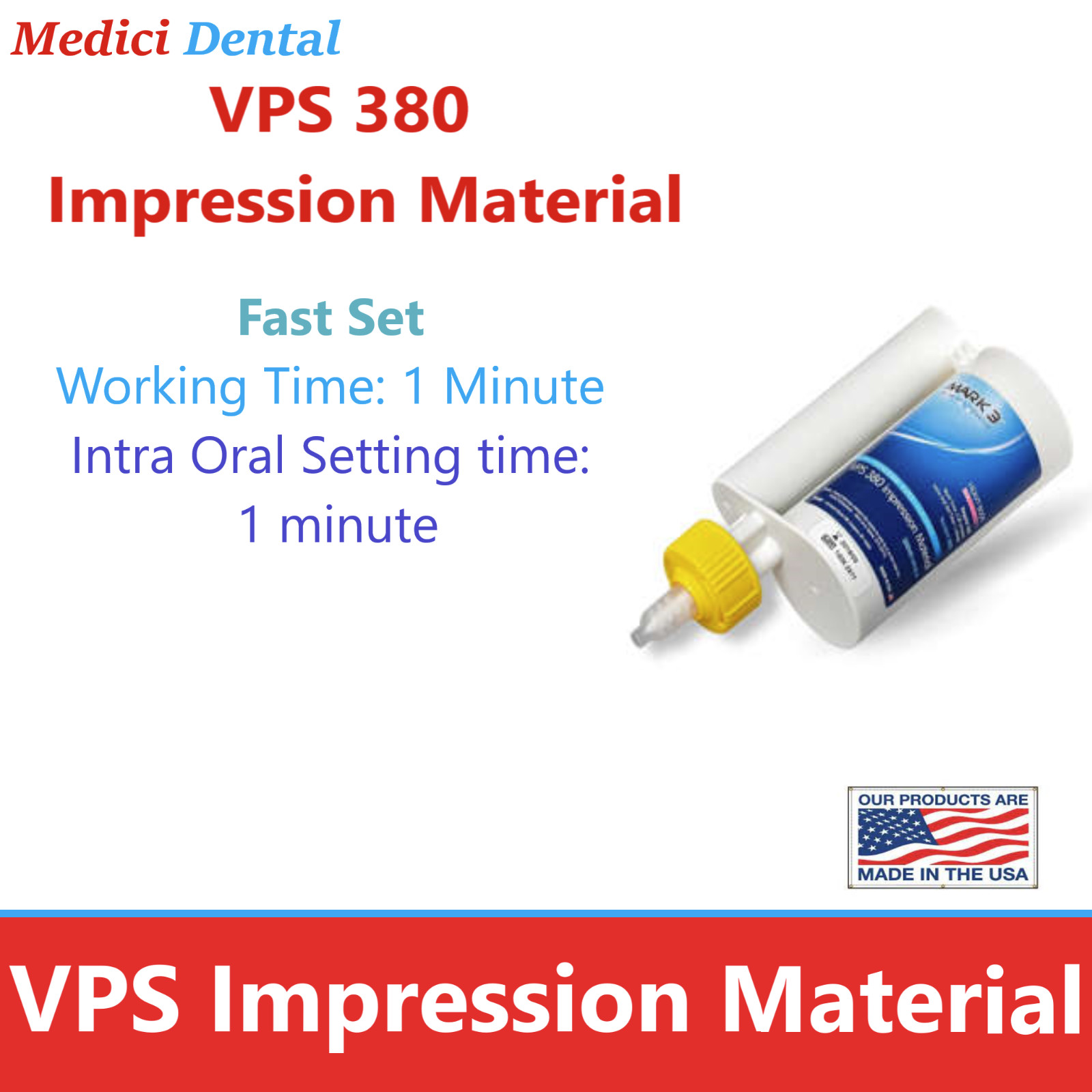 Dental eXact VPS 380 Impression Material Monophase Regular Set Mint 1 or 2/pk.