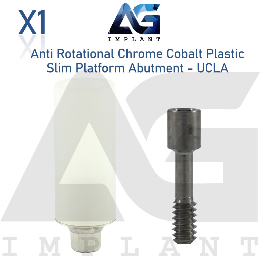 Anti Rotational Chrome Cobalt Base Plastic Slim Abutment UCLA Int Hex 2.0