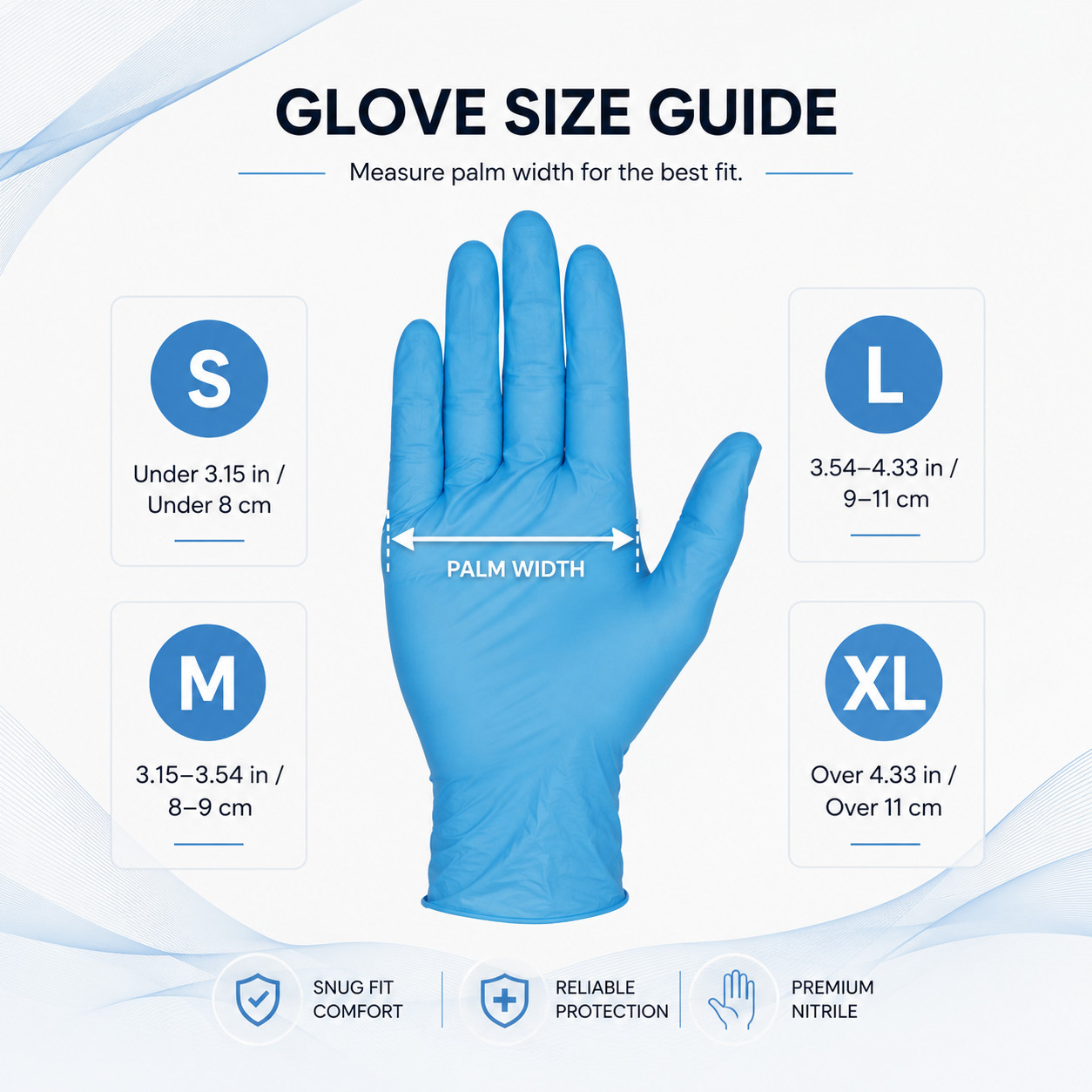 1000PCS Disposable Nitrile Exam Gloves Powder &Latex Free 4.5mli Food Safe Glove