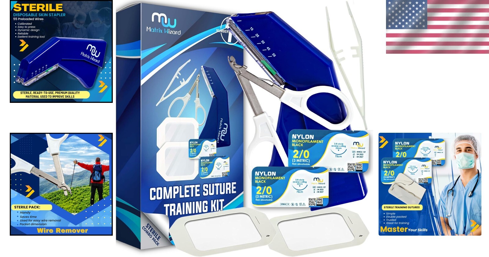 Suture Thread & Instrument Kit – Essential for First Aid & Veterinary Training