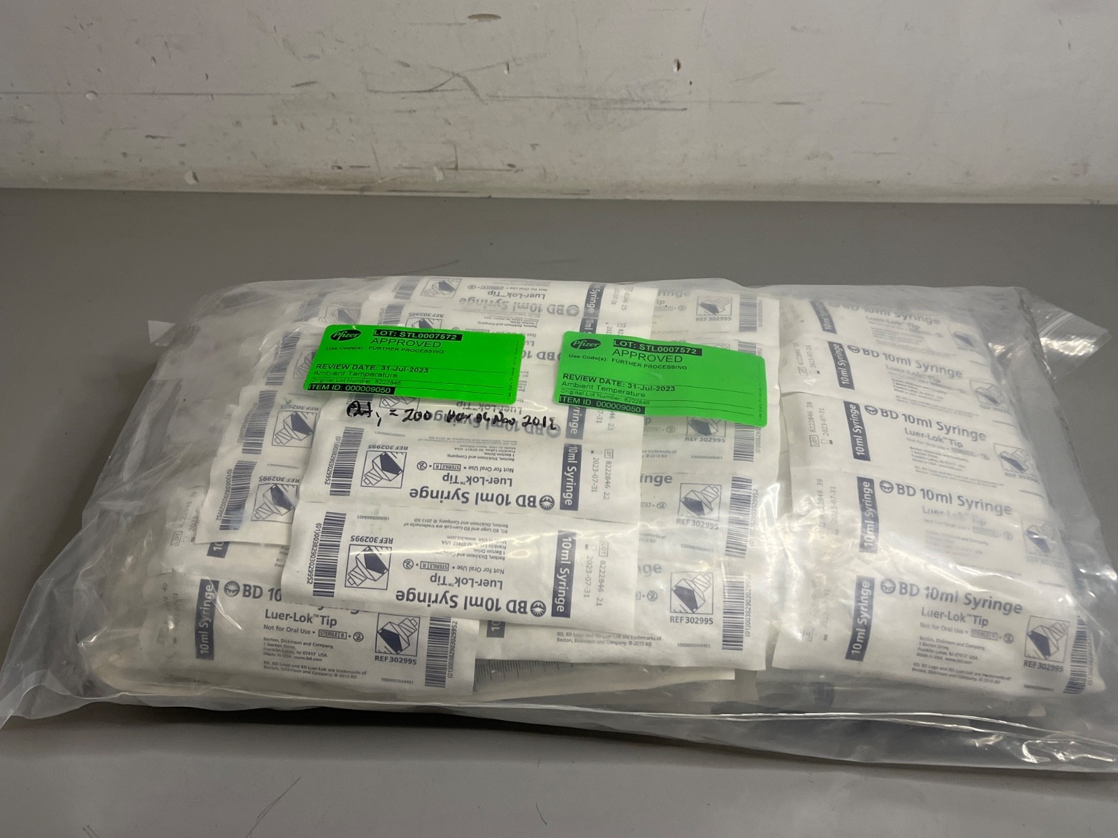 BD 10ml Syringe Luer-Lok Tip 302995 Sterile Single Use – 100 Pack
