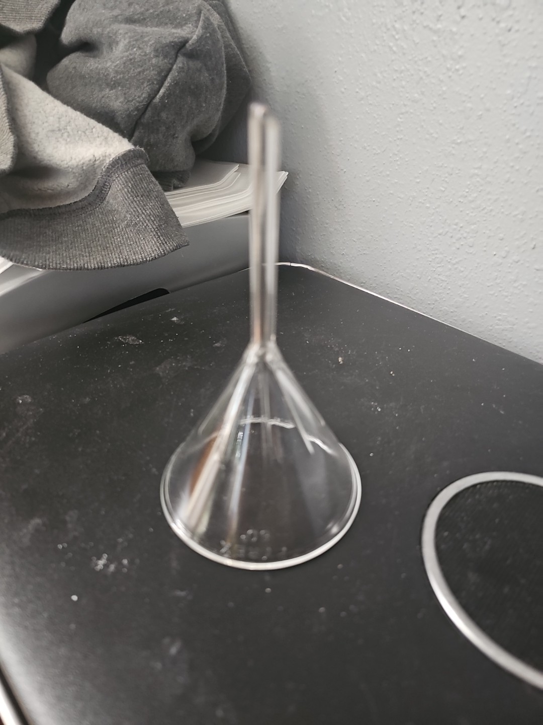 Vintage Pyrex Glass Short Stem 60° Angle Fluted Funnel 5.5” Stem~ scientific